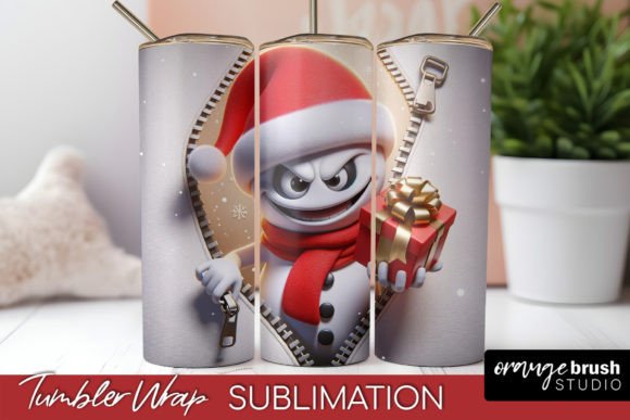 3D Christmas Ghost Graphics & Tumbler Wraps