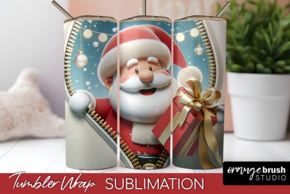 3D Christmas Tumbler Wrap Graphics for Tumbler Wraps