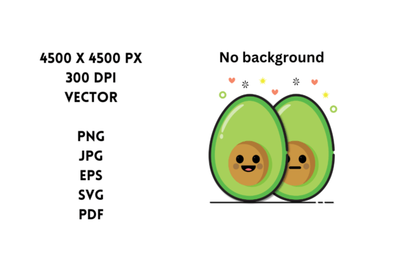 Avocado Twins Graphics & Illustrations