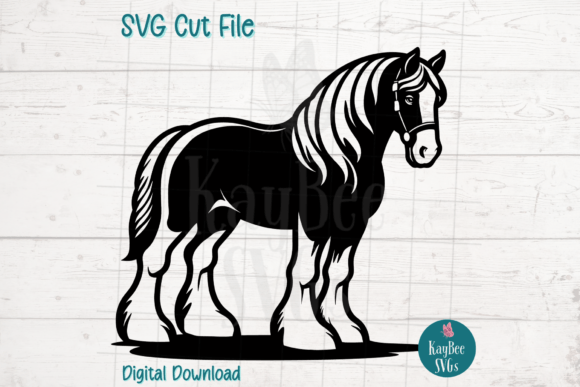 Clydesdale Horse SVG Graphics for Crafts and Editorial Design