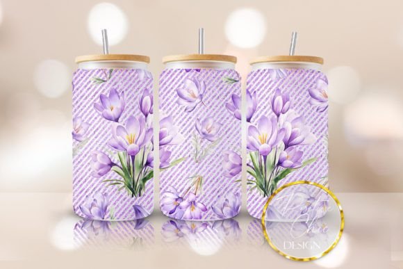 Floral Libbey Cup Wrap: Graphics for Crafts & Gifts