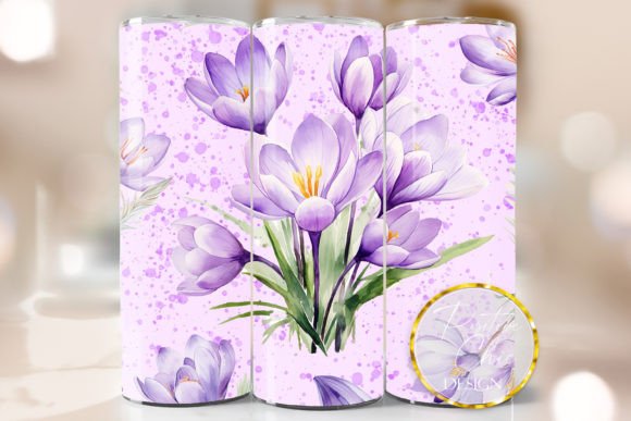 Floral Spring 20 Oz Tumbler Wrap PNG for Graphics & Crafts