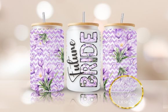 Future Bride Glitter Libbey Glass Wrap Graphics & Crafts