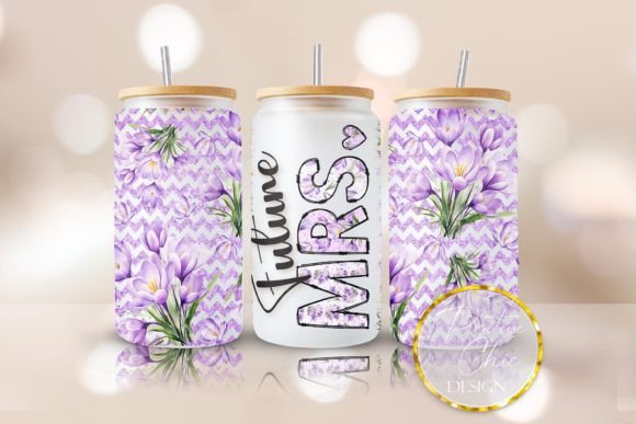 Future Mrs Glitter Libbey Glass Wrap: Graphics for Crafts