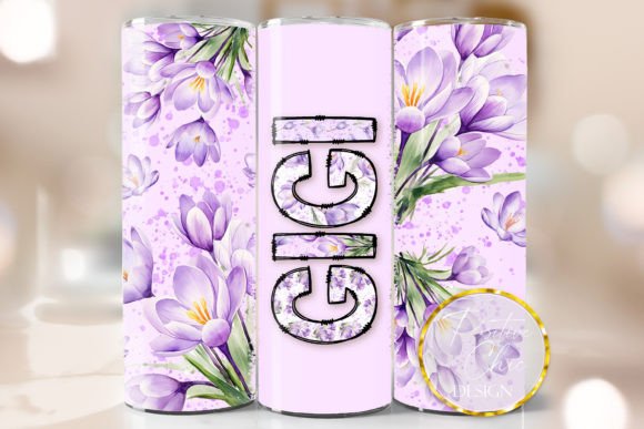 Gigi Tumbler Wrap Graphics for Crafts & Brand Design