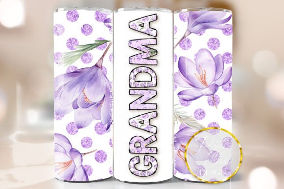 Grandma Tumbler Wrap: Graphics & Crafts for Mother's Day