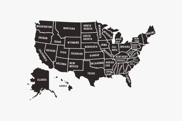 Graphic Vector Map of United States: A Graphics & Logos Review