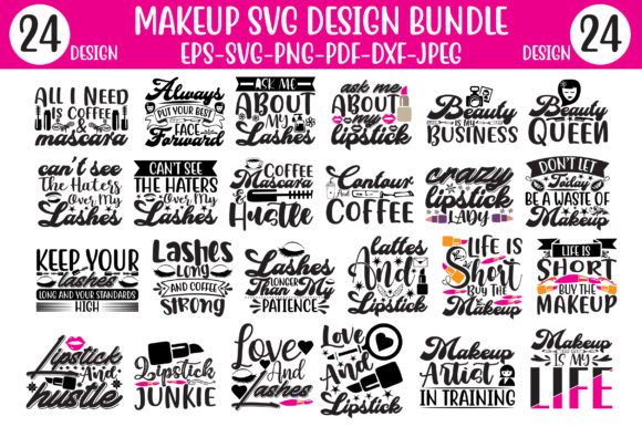 Makeup Design Bundle Graphics for Crafts