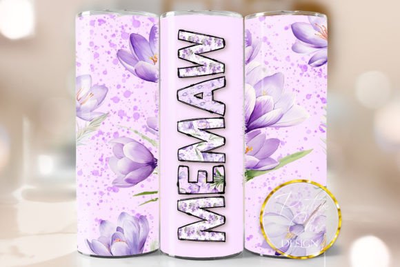 Memaw Purple Tumbler Wrap: Graphics for Crafts