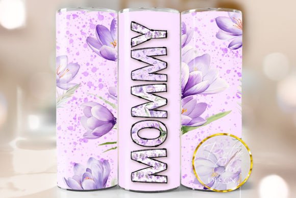 Mommy Purple Tumbler Wrap Sublimation: Graphics & Crafts for Publishers