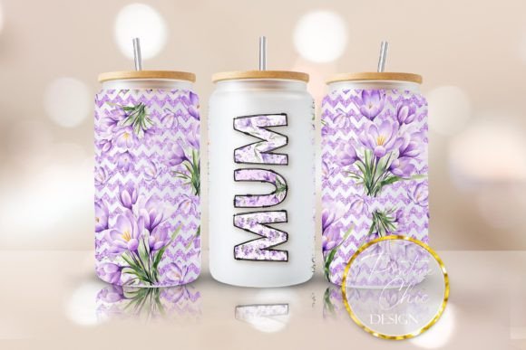Mum Glitter Libbey Wrap: Graphics & Crafts