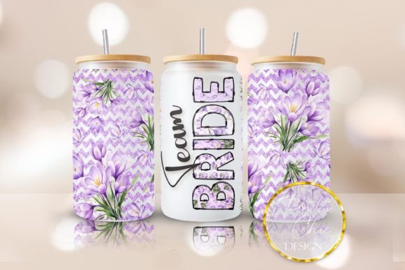 Team Bride Glitter Libbey Glass Wrap: Graphics & Crafts