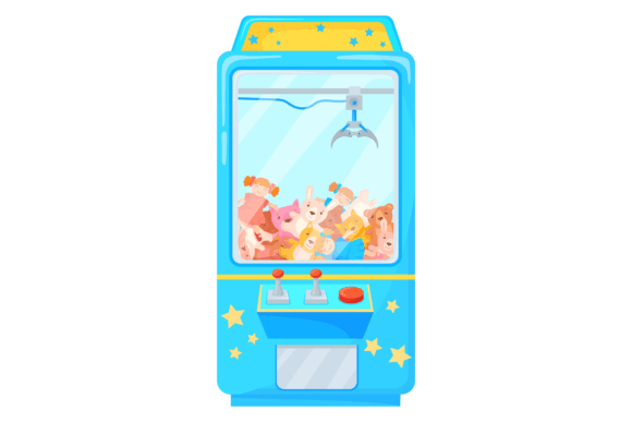 Toy Vending Machine. Kid Gambling Arcade Graphics & Illustrations