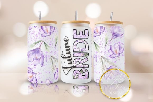 Wedding Future Bride Libbey Cup Wrap PNG for Crafts & Graphics