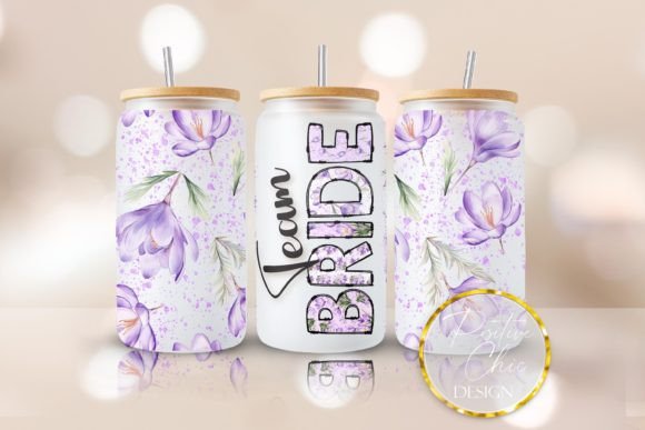 Wedding Team Bride Cup Wrap: Graphics for Crafts